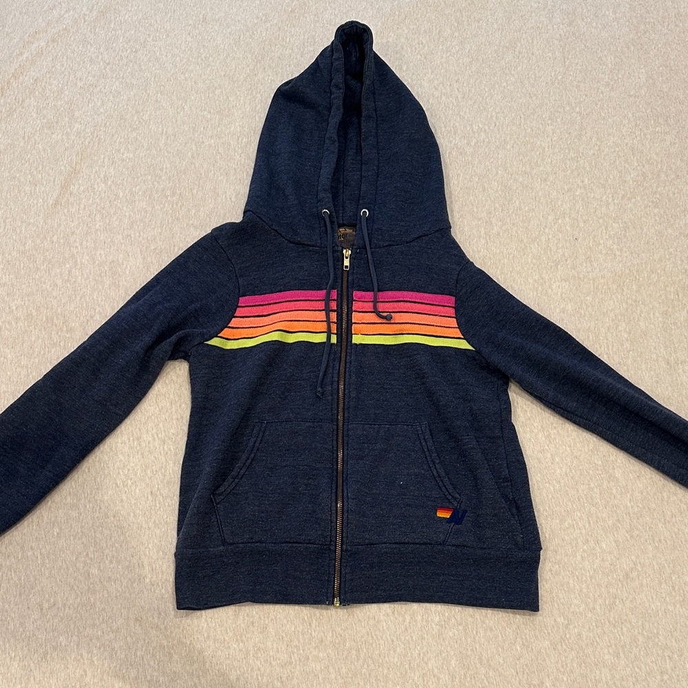 Navy Aviator Nation Stripe Sweatshirt